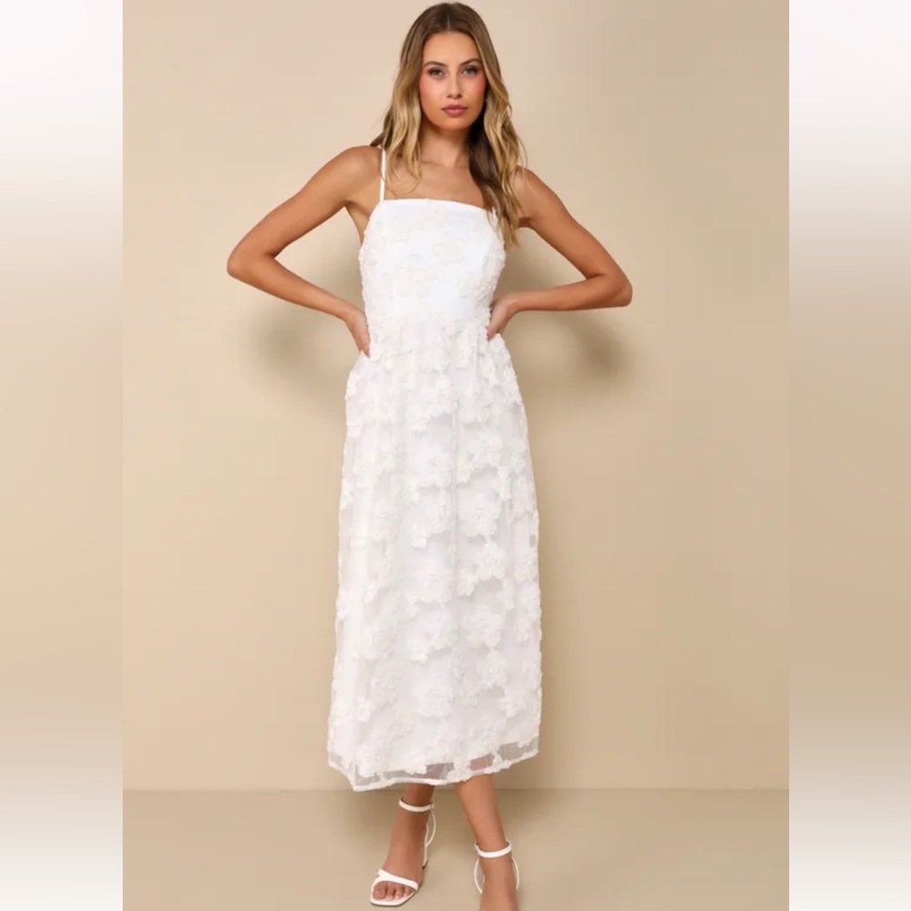 White Lulu’s  dress worn once for wedding rehearsal